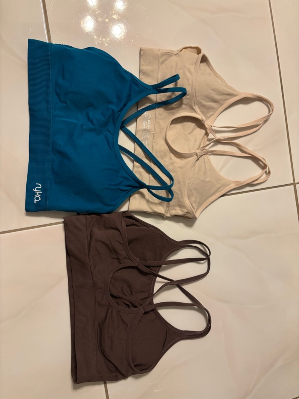 Ryka Teal Double-Strap Sports Bra